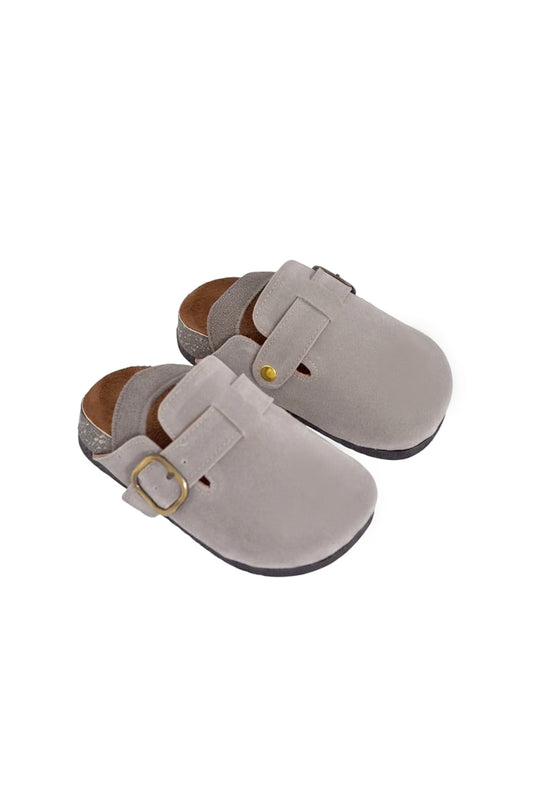 mini grey clogs