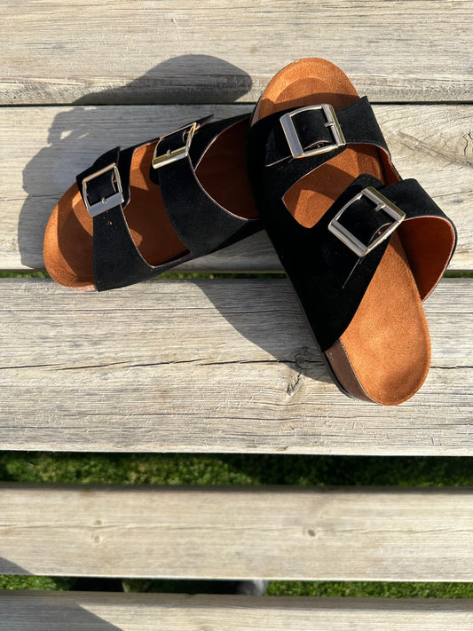 Women Black Slippers
