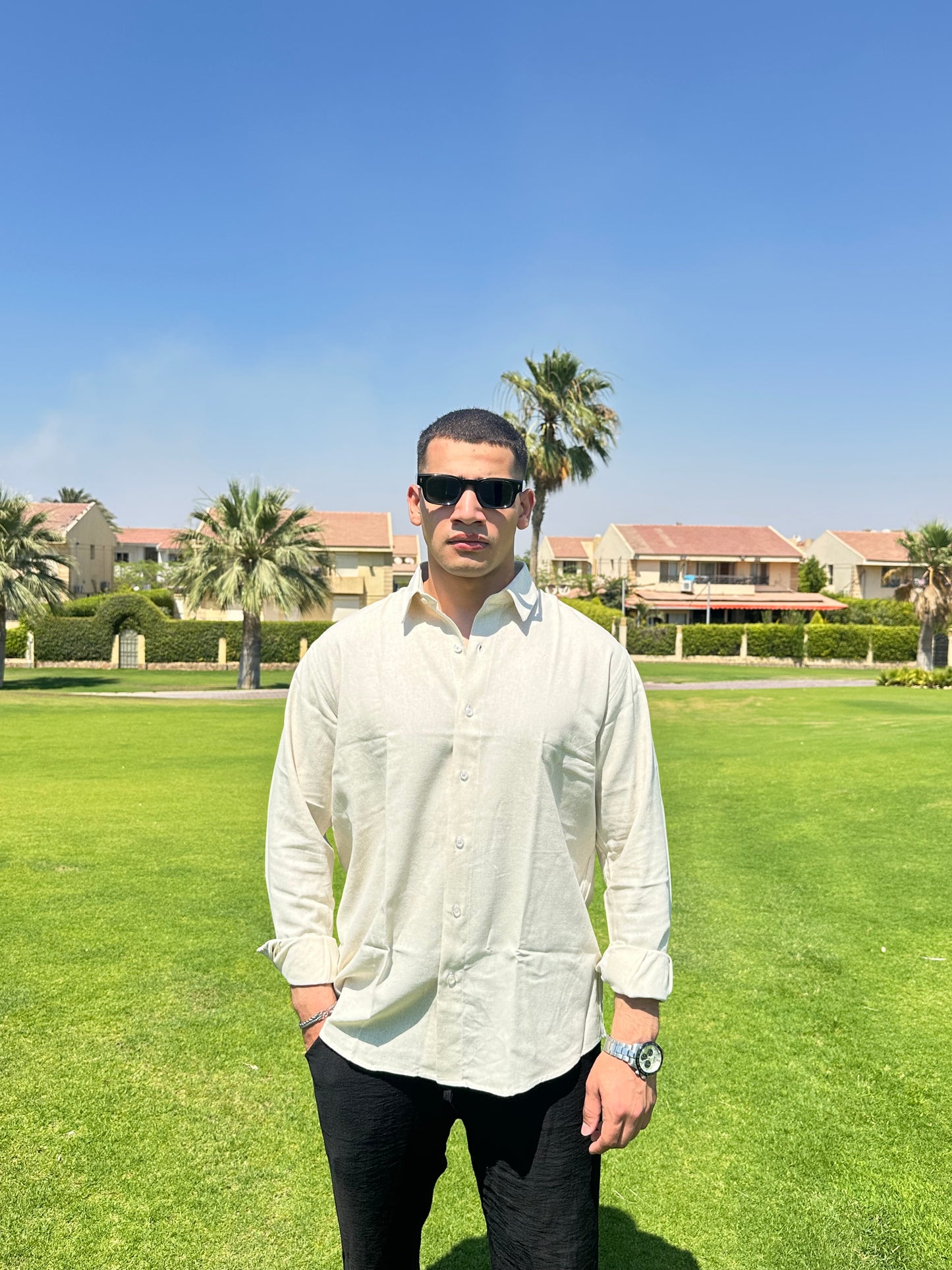 Beige Linen Shirt