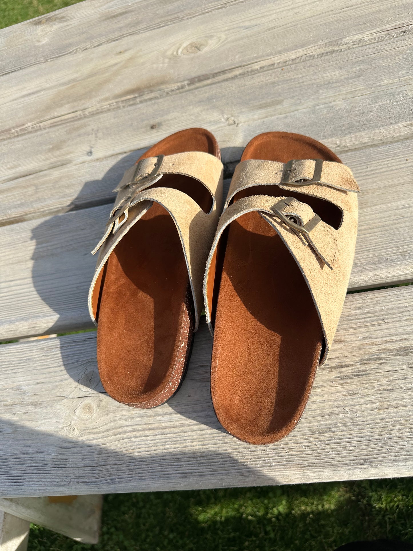 Men Beige Slippers