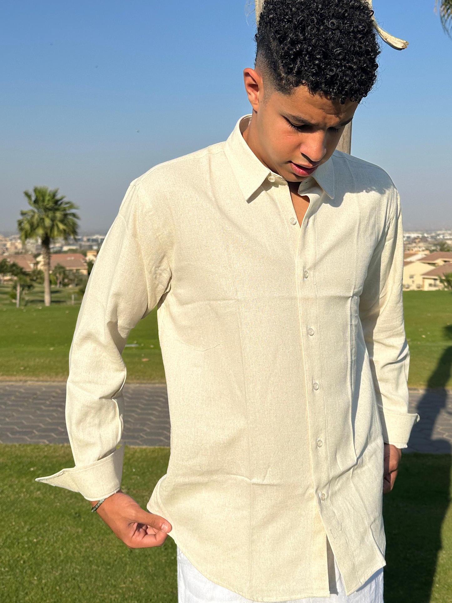 Beige Linen Shirt
